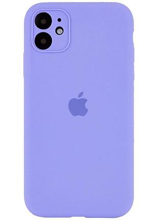 Чехол silicone case full camera protective (aa) для apple iphone 12 (6.1") сиреневый / dasheen