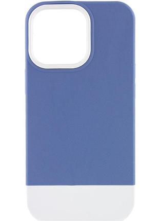 Чехол tpu+pc bichromatic для apple iphone 13 pro (6.1") blue / white