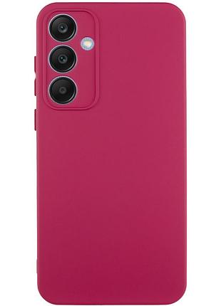 Чехол tpu getman liquid silk full camera для samsung galaxy s24 fe бордовый / marsala