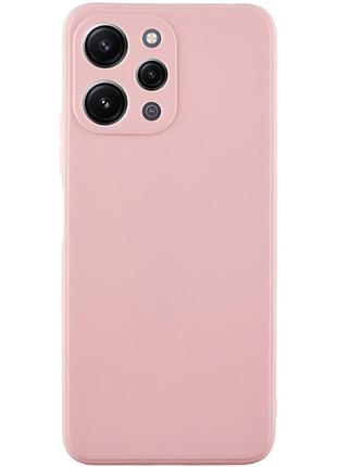 Силиконовый чехол candy full camera для xiaomi redmi 12 розовый / pink sand