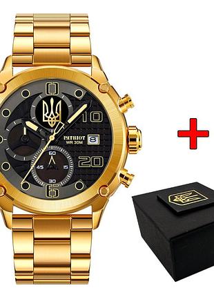 Patriot 016 тризуб золото gold-black steel