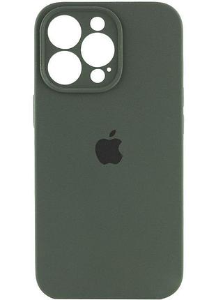 Чохол silicone case full camera protective (aa) для apple iphone 15 pro (6.1") зелений / cyprus green