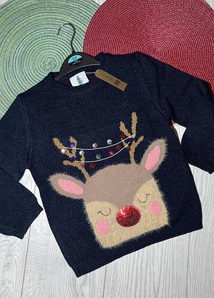 Мʼякий новорічний светр 110/116 зріст