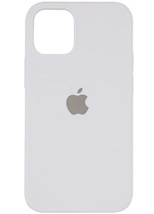 Чехол silicone case full protective (aa) для apple iphone 16 plus (6.7") белый / white