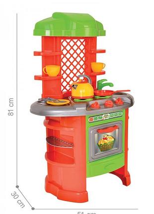Детская игровая кухня с посудой