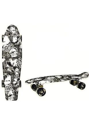 Скейт "пенні борд" pu колеса зі світлом, 56 см
