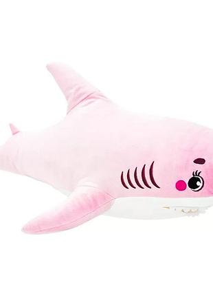 Игрушка плюшевая "акула" розовая 80 см