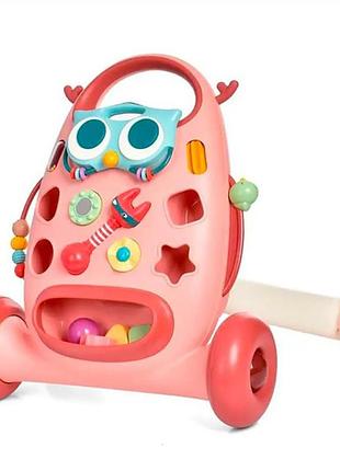 Детская каталка-ходунки "птичка" подвижные детали