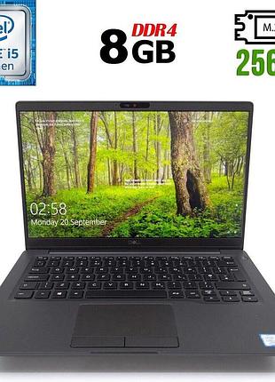 Ультрабук б-класс dell latitude 7400 / 14" (1366x768) tn / intel core i5-8265u (4 (8) ядра по 1.6 - 3.9 ghz) / 8 gb ddr4 / 256 gb