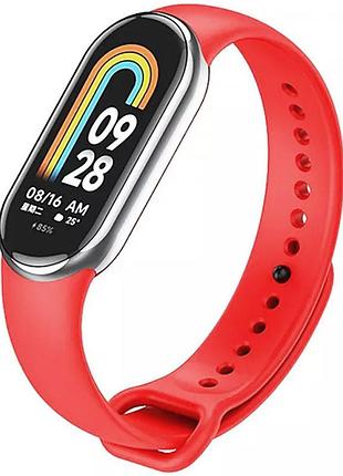 Силиконовый ремешок для xiaomi mi band 8/9 красный / dark red