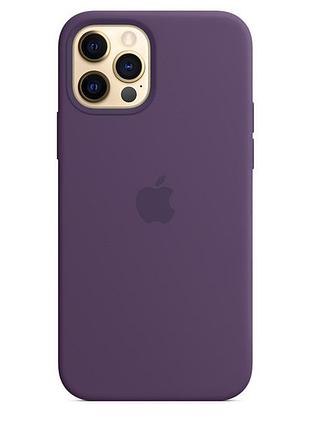 Чехол silicone case full protective (aa) для apple iphone 12 pro max (6.7") фиолетовый / amethyst