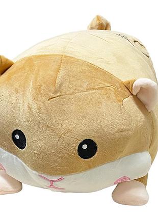 Детская мягкая игрушка "хомяк" игрушка с пледом, размер 50 см