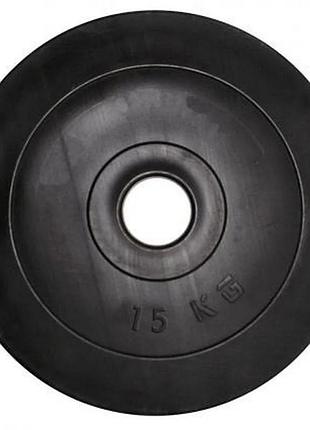 Диск гантельний "rock pro" 15 кг композитний у пластиковій оболонці