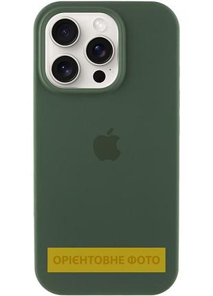 Чехол silicone case full protective (aa) для apple iphone 17 (6.3") зеленый / cyprus green