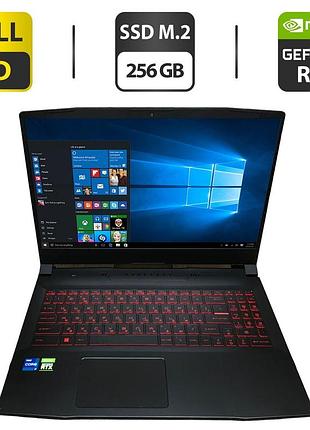 Игровой ноутбук б-класс msi katana gf66 11ud / 15.6" (1920x1080) ips / intel core i7-11800h (8 (16) ядер по 2.3 - 4.6 ghz) / 16 gb