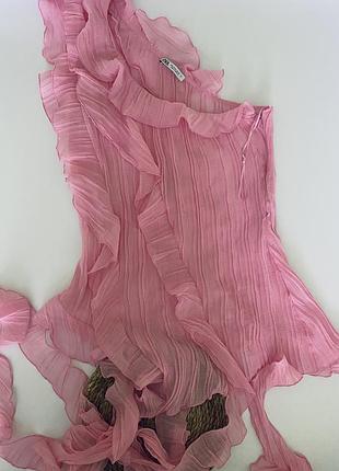 Топ zara асиметричний на одне плече з воланами розмір м