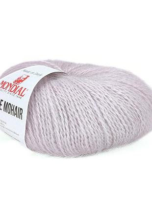 Пряжа dolce mohair/дольче мохер, серая жемчужина 130, mondial