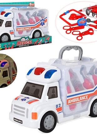 Игровой набор доктора с машинкой со звуком и светом