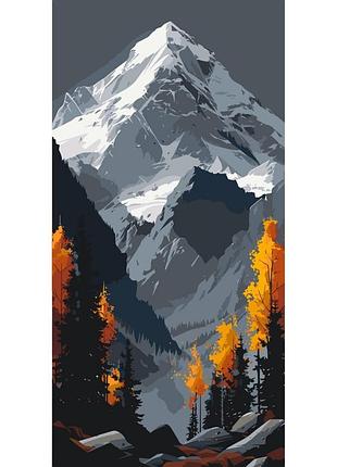 Картина по номерам "непокоренная вершина" 40х80 см