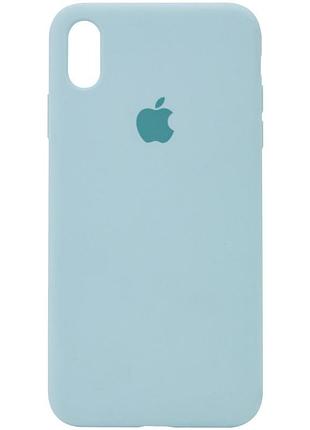 Чехол silicone case full protective (aa) для apple iphone x / xs (5.8") бирюзовый / turquoise