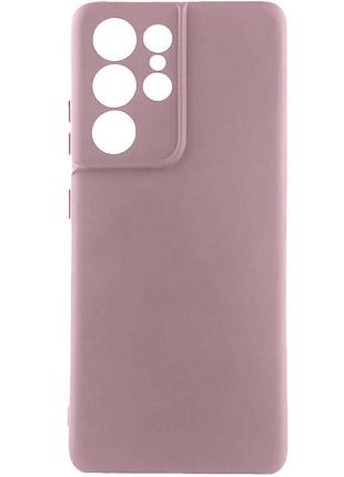 Чохол tpu getman liquid silk full camera для samsung galaxy s21 ultra рожевий / pink sand