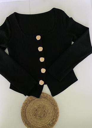 Жакет, кардиган, джемпер з великими металевими ґудзиками shein розмір м