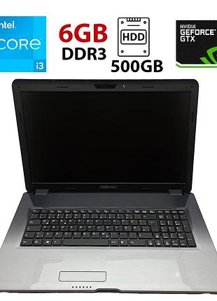 Ноутбук б-класс medion akoya p7624 / 17.3" (1600х900) tn / intel core i3-2350m (2 (4) ядра по 2.3 ghz) / 6 gb ddr3 / 500 gb hdd /