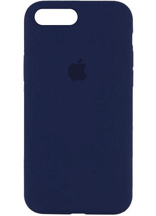 Чехол silicone case full protective (aa) для apple iphone 7 plus / 8 plus (5.5") синий / deep navy