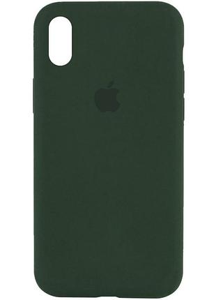 Чохол silicone case full protective (aa) для apple iphone xs max (6.5") зелений / cyprus green