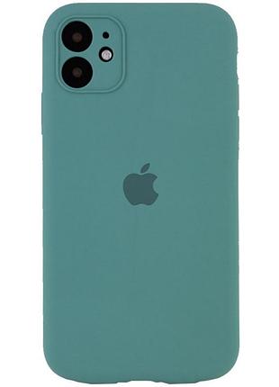 Чохол silicone case full camera protective (aa) для apple iphone 12 (6.1") зелений / pine green