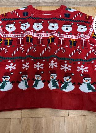 Кофта в новорічний принт на s