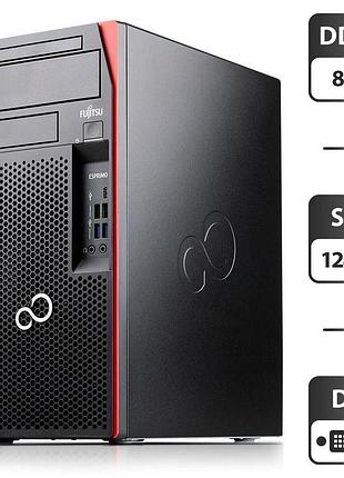 Комп'ютер fujitsu esprimo p757 e90 tower / intel celeron g3900 (2 ядра по 2.8 ghz) / 8 gb ddr4 / 128 gb ssd / intel hd graphics