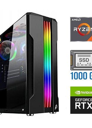 Новый игровой пк tower / amd ryzen 5 5500 (6 (12) ядер по 3.6 - 4.2 ghz) / 32 gb ddr4 / 1000 gb ssd / nvidia geforce rtx 4060, 8