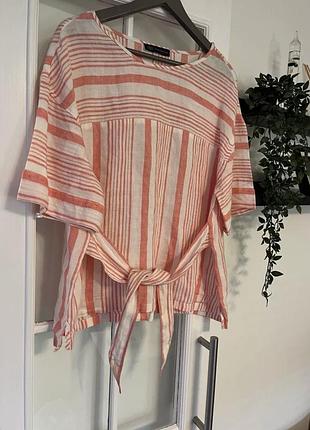 M&amp;s 100% льон сорочка блузка м-л