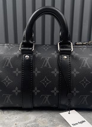 Louis vuitton keepall bandoulière 25 monogram eclipse оригинальная сумка кожа 3