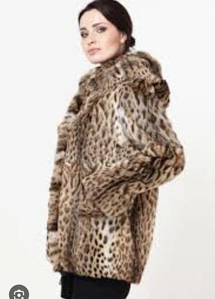 Шуба рось,оцеллот итальялия.большой размер