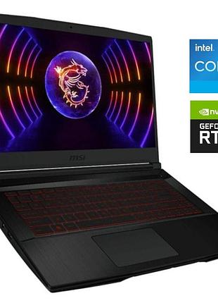 Игровой ноутбук б-класс msi gf63 thin 11uc / 15.6" (1920x1080) ips / intel core i5-11400h (6 (12) ядер по 2.7 - 4.5 ghz) / 16 gb