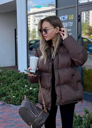 Зимова куртка шоколад