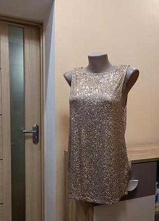 Майка блузка с пайетками женская р. l