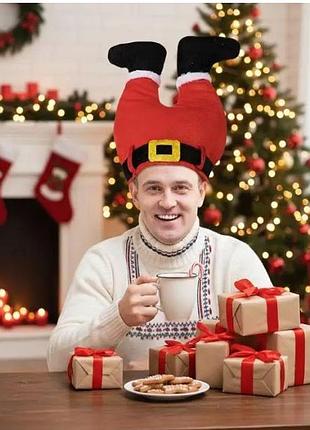 Шапка "штани санти-клоуна" унісекс поліестер 34х26см