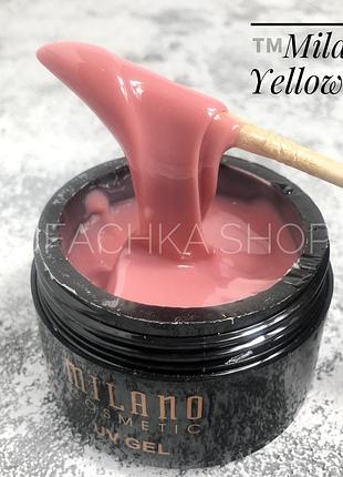 Гель для наращивания ногтей milano yellowish, 50 мл