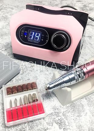 Фрезер для манікюру та педикюру zs-717 65 вт 45 000 об/хв рожевий