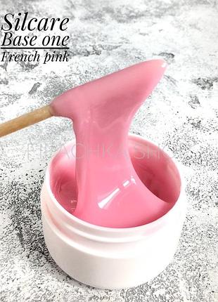 Гель для наращивания ногтей silcare base one french pink розовый, 30 г