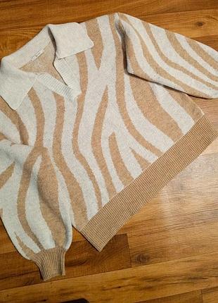 Светр поло батал,з об'ємними рукавами