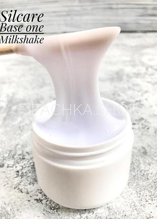 Гель для нарощування нігтів silcare base one milkshake молочний, 30 г
