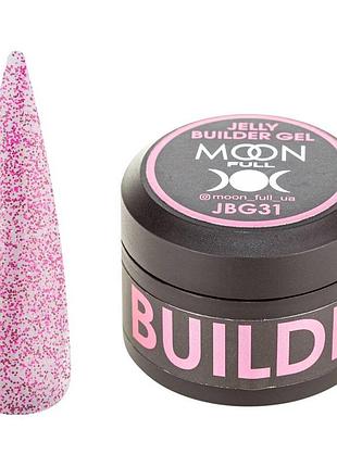 Гель-желе для наращивания ногтей moon full jelly builder gel №31, 30 мл
