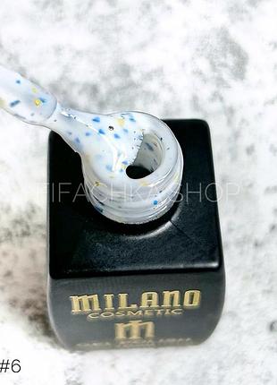 Цветная база с поталью milano color glass base 06, 10 мл