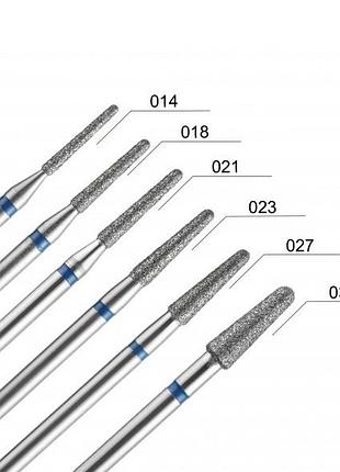 Алмазна фреза dlx "закруглений конус" 3.3 мм, синя