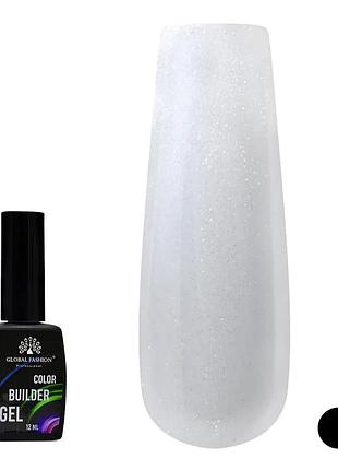 Цветной гель для наращивания ногтей с жемчужным эффектом global fashion color builder gel №05, 12 мл