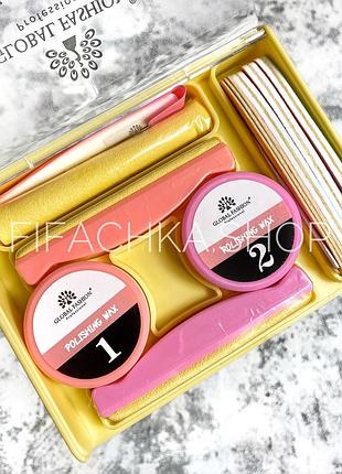 Набор для японского маникюра global fashion, розовый